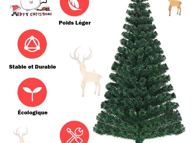 Artificial Christmas Tree 180cm 230 LED Lights 8 Lighting Modes