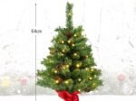 Mini Pre-Lit Christmas Tree 64cm 50 LED Lights 8 Lighting Modes