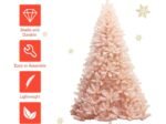 Artificial Christmas Tree 210 cm Metal Stand Pink Decoration