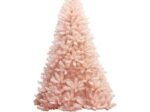 Artificial Christmas Tree 210 cm Metal Stand Pink Decoration