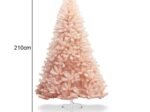 Artificial Christmas Tree 210 cm Metal Stand Pink Decoration