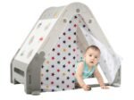 Playhouse Garden Hut for Children 6 in 1 Climbing Wall Drawing Board Basketball