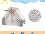 Playhouse Garden Hut for Children 6 in 1 Climbing Wall Drawing Board Basketball