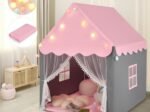 Children's Playhouse Play Tent Washable Mat and Star Lights 105 x 121 x 136 cm