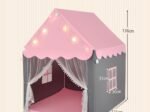 Children's Playhouse Play Tent Washable Mat and Star Lights 105 x 121 x 136 cm