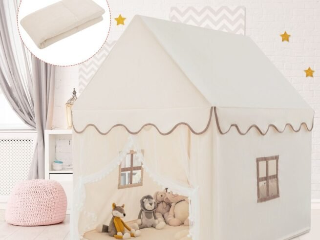 Children's Playhouse Play Tent Cotton Princess Style Hut Coffee