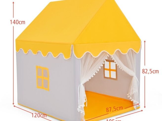 Children's Playhouse Play Tent Cotton Princess Style Hut Yellow