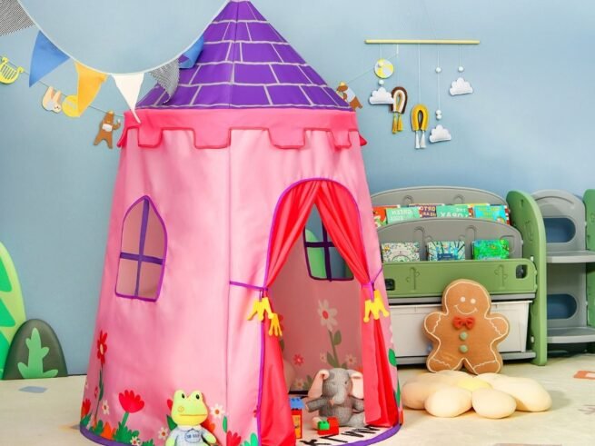 Children's Play Tent Playhouse Thick Oxford Fabric Carrying Bag Pink