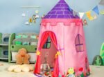 Children's Play Tent Playhouse Thick Oxford Fabric Carrying Bag Pink