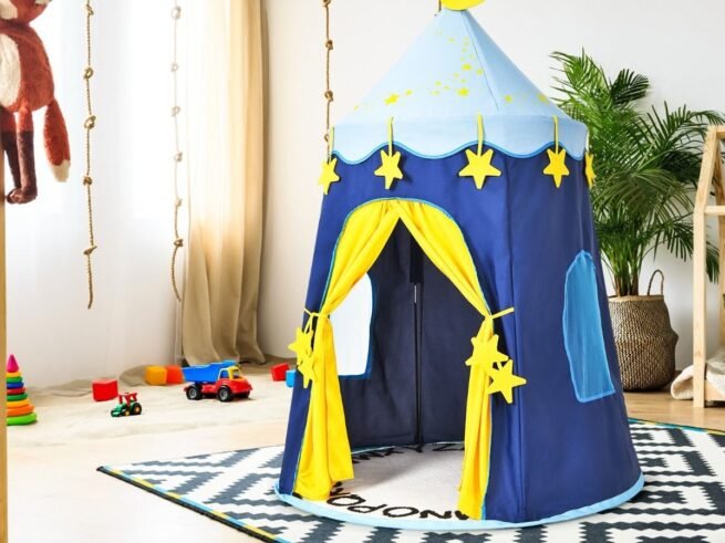 Children's Play Tent Playhouse Thick Oxford Fabric Carrying Bag Blue