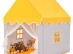 Children's Playhouse Play Tent Cotton Princess Style Hut Yellow