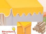 Children's Playhouse Play Tent Cotton Princess Style Hut Yellow