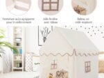 Children's Playhouse Play Tent Cotton Princess Style Hut Coffee