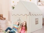 Children's Playhouse Play Tent Cotton Princess Style Hut Coffee