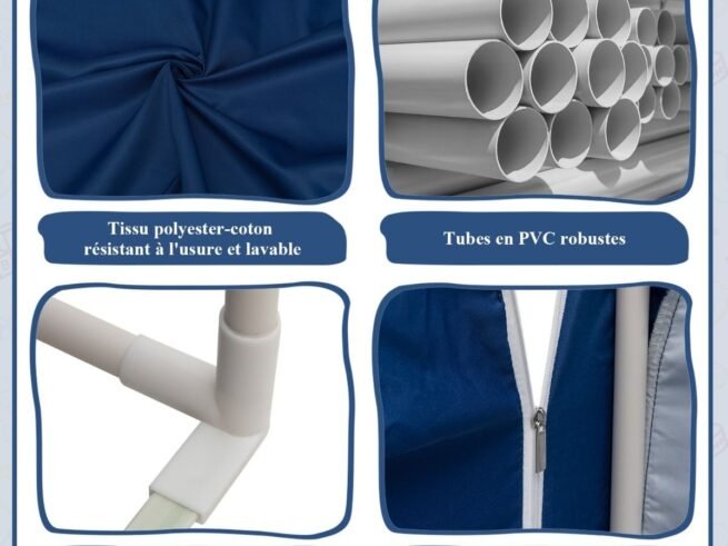 Children's Play Tent Playhouse Breathable Mesh Windows Blue