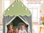 Children's Playhouse Play Tent Washable Mat and Star Lights 105 x 121 x 136 cm