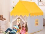 Children's Playhouse Play Tent Cotton Princess Style Hut Yellow