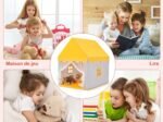 Children's Playhouse Play Tent Cotton Princess Style Hut Yellow