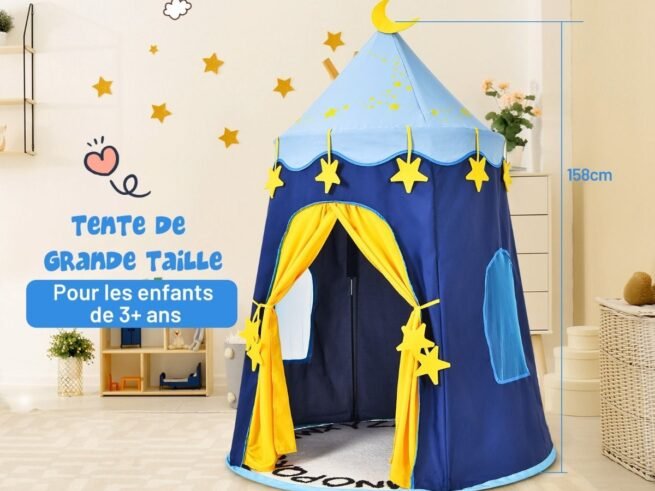 Children's Play Tent Playhouse Thick Oxford Fabric Carrying Bag Blue