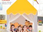 Children's Playhouse Play Tent Cotton Princess Style Hut Yellow