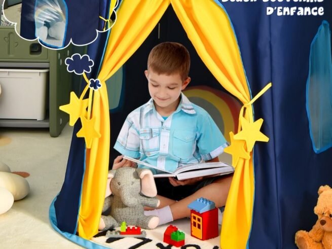 Children's Play Tent Playhouse Thick Oxford Fabric Carrying Bag Blue