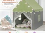 Children's Playhouse Play Tent Washable Mat and Star Lights 105 x 121 x 136 cm