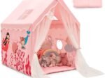 Children's Play Tent Playhouse Breathable Mesh Windows Pink