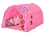 Kid's Bed Portable Pop Up Playhouse with Mosquito Net 144 x 102 x 82 CM Pink