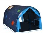 Kid's Bed Portable Pop Up Playhouse with Mosquito Net 144 x 102 x 82 CM Blue