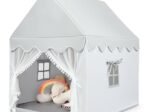 Children's Playhouse Play Tent Cotton Princess Style Hut Gray