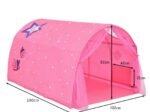 Kid's Bed Portable Pop Up Playhouse with Mosquito Net 144 x 102 x 82 CM Pink
