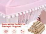 Children's Playhouse Play Tent Castle Wooden Frame Cotton Cover Pink