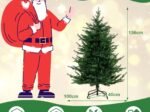 Artificial Christmas Tree Hinged 136cm 386 Branch Tips in PE PVC LED Lights