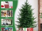 Artificial Christmas Tree Hinged 136cm 386 Branch Tips in PE PVC LED Lights