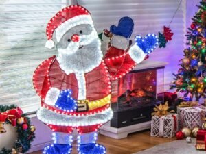 Lighted Santa Claus Christmas Decoration 125cm 381 LED Lights
