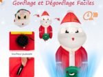 Inflatable Santa Claus Christmas Decoration LED Lights 100cm