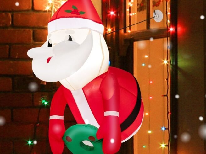 Inflatable Santa Claus Christmas Decoration LED Lights 100cm