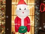Inflatable Santa Claus Christmas Decoration LED Lights 100cm