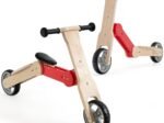 Scooter for Children 2 in 1 Adjusted to Balance Bike Removable Seat Wooden Frame