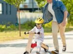 Scooter for Children 2 in 1 Adjusted to Balance Bike Removable Seat Wooden Frame