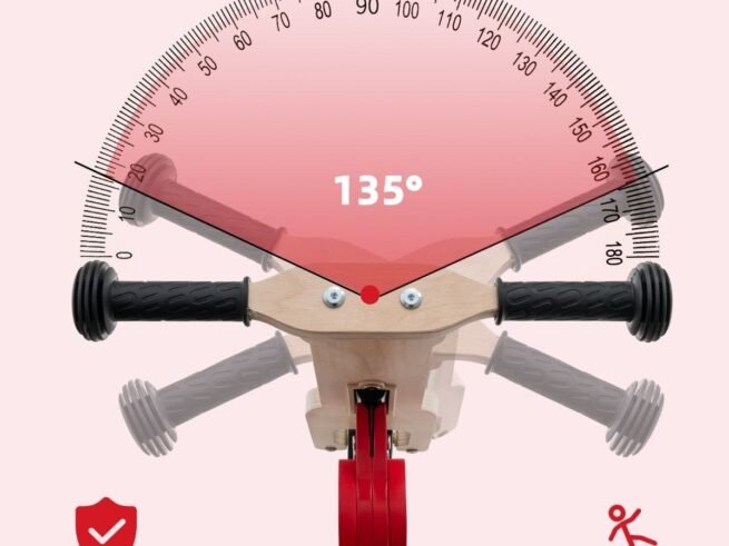 Scooter for Children 2 in 1 Adjusted to Balance Bike Removable Seat Wooden Frame