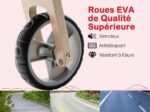 Scooter for Children 2 in 1 Adjusted to Balance Bike Removable Seat Wooden Frame
