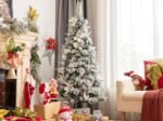 Snowy Christmas Tree Longiline 150 cm Metal Stand Decoartion