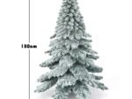Artificial Snowflake Christmas Tree 180cm Hinges Foldable Metal Stand