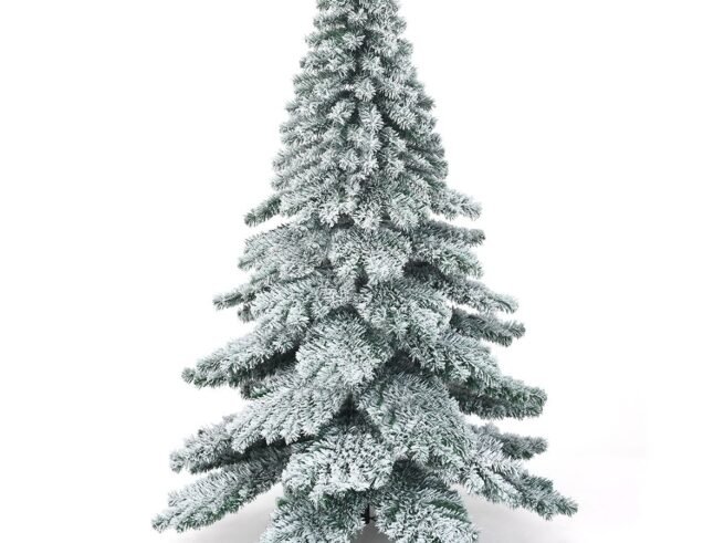 Artificial Snowflake Christmas Tree 180cm Hinges Foldable Metal Stand