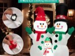 Inflatable Snowman Family Christmas Decoration with LED Lights 175cm