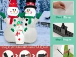 Inflatable Snowman Family Christmas Decoration with LED Lights 175cm