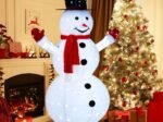 Illuminated Christmas Snowman 200 Cool White LEDs 4 Stakes 180CM