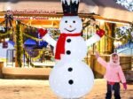 Illuminated Christmas Snowman 200 Cool White LEDs 4 Stakes 180CM