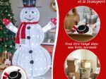 Illuminated Christmas Snowman 200 Cool White LEDs 4 Stakes 180CM